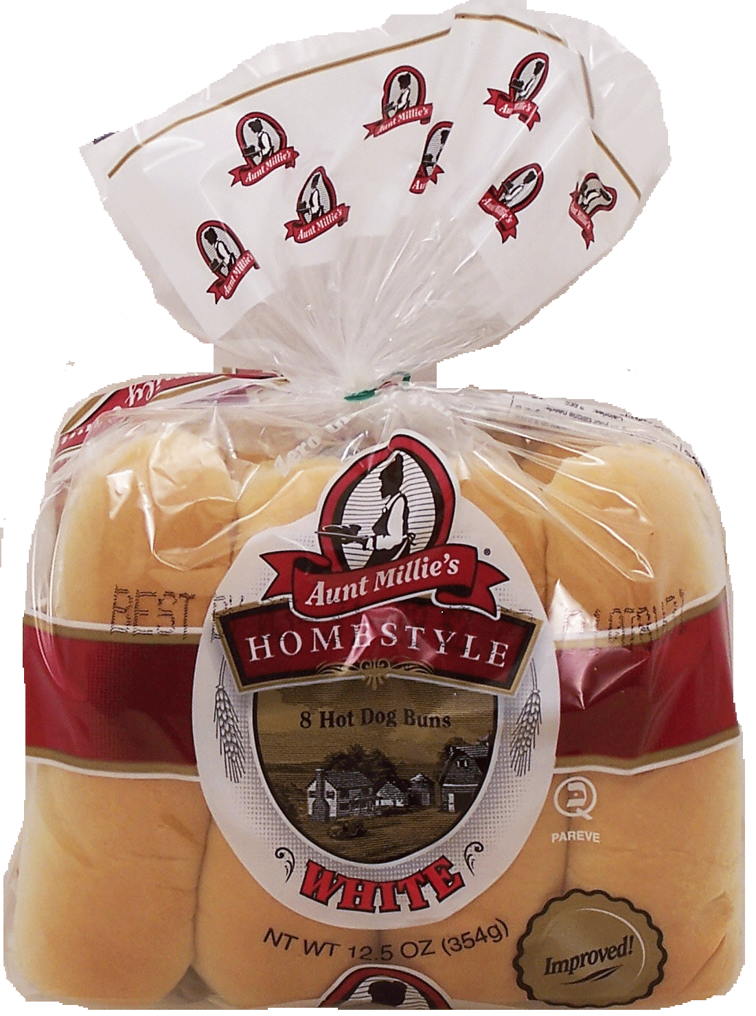 Aunt Milie's&nbsp;Home Style&nbsp;white hot dog buns, 8-count Full-Size Picture